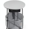 Songmics Side Table with Charging Station Fabric Basket-5