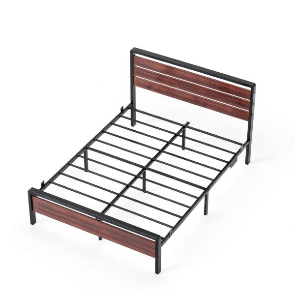 Winado Queen Bed Frame LED Headboard USB Charging Station-2