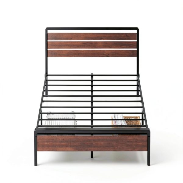 Winado Queen Bed Frame LED Headboard USB Charging Station-1