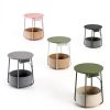 Songmics Side Table with Charging Station Fabric Basket-8