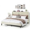 LUCKY ONE King Platform Bed Storage USB Charging Station-1