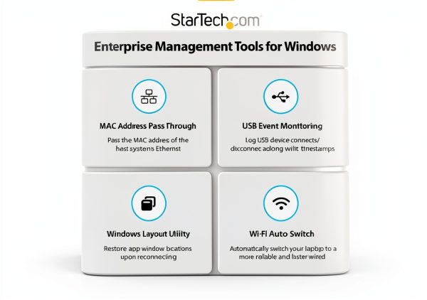 StarTech USB C Docking Station Dual Monitor 4K 100W Charging-4