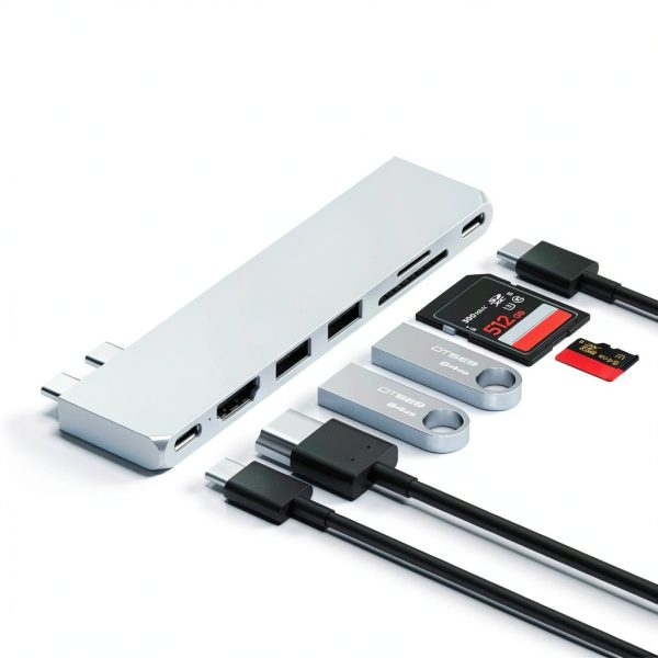 Satechi Pro Hub Slim USB C Hub for M2 MacBook Air-6