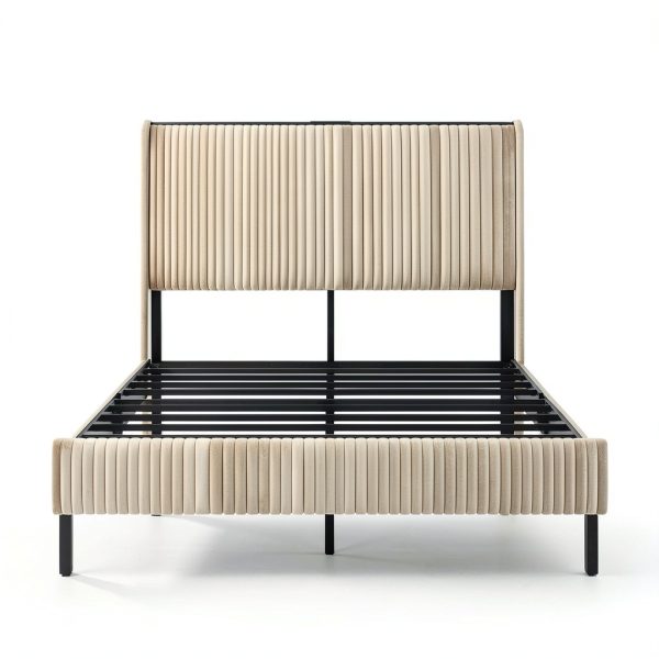 LUCKY ONE King Platform Bed Storage USB Charging Station-8