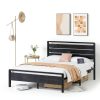 Winado Platform Bed Frame LED Headboard USB Charging Station-9