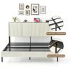 LUCKY ONE King Platform Bed Storage USB Charging Station-6