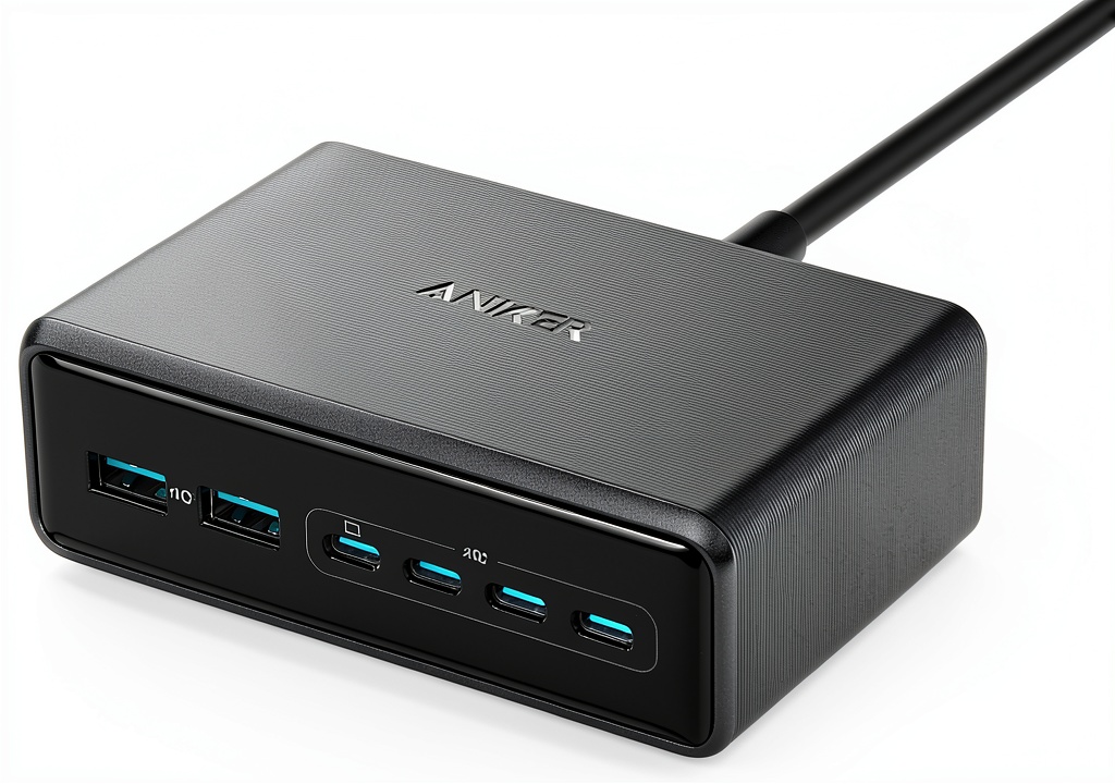 Anker Prime Charger with multiple devices connected