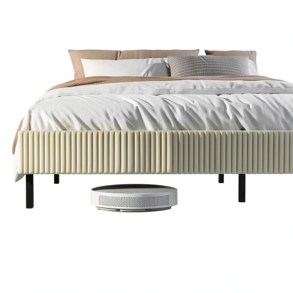 LUCKY ONE King Platform Bed Storage USB Charging Station-5