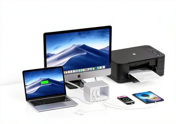 Gitryin Desktop Charging Station 8 AC Outlets 40W USB-C-3