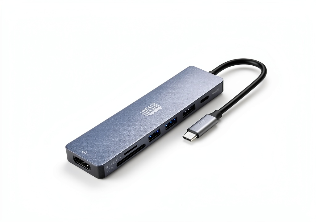 Adesso AUH-4025 Docking Station connected to a laptop and monitor