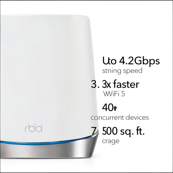 NETGEAR Orbi Tri-Band Mesh WiFi System 3‑Router 2‑Satellite RBK753S-2