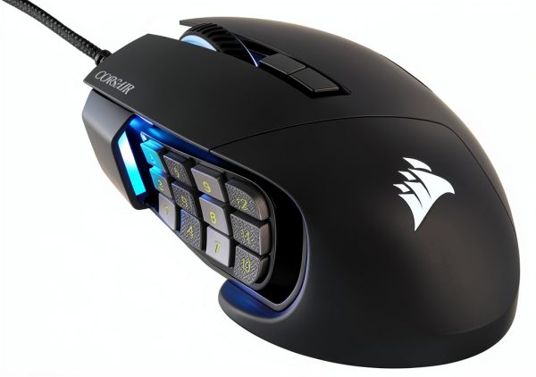 Corsair Scimitar Elite Wired Mouse with 17 Programmable Buttons Black-0