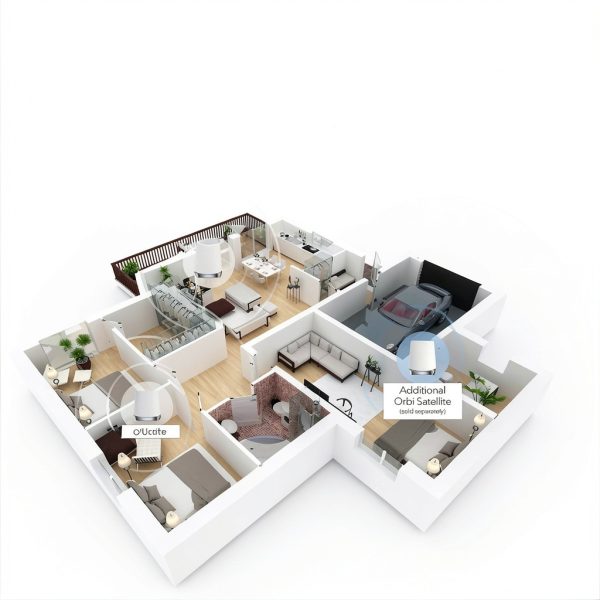 NETGEAR Orbi Tri-Band Mesh WiFi System 3‑Router 2‑Satellite RBK753S-3